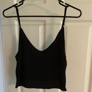 Black crop tank